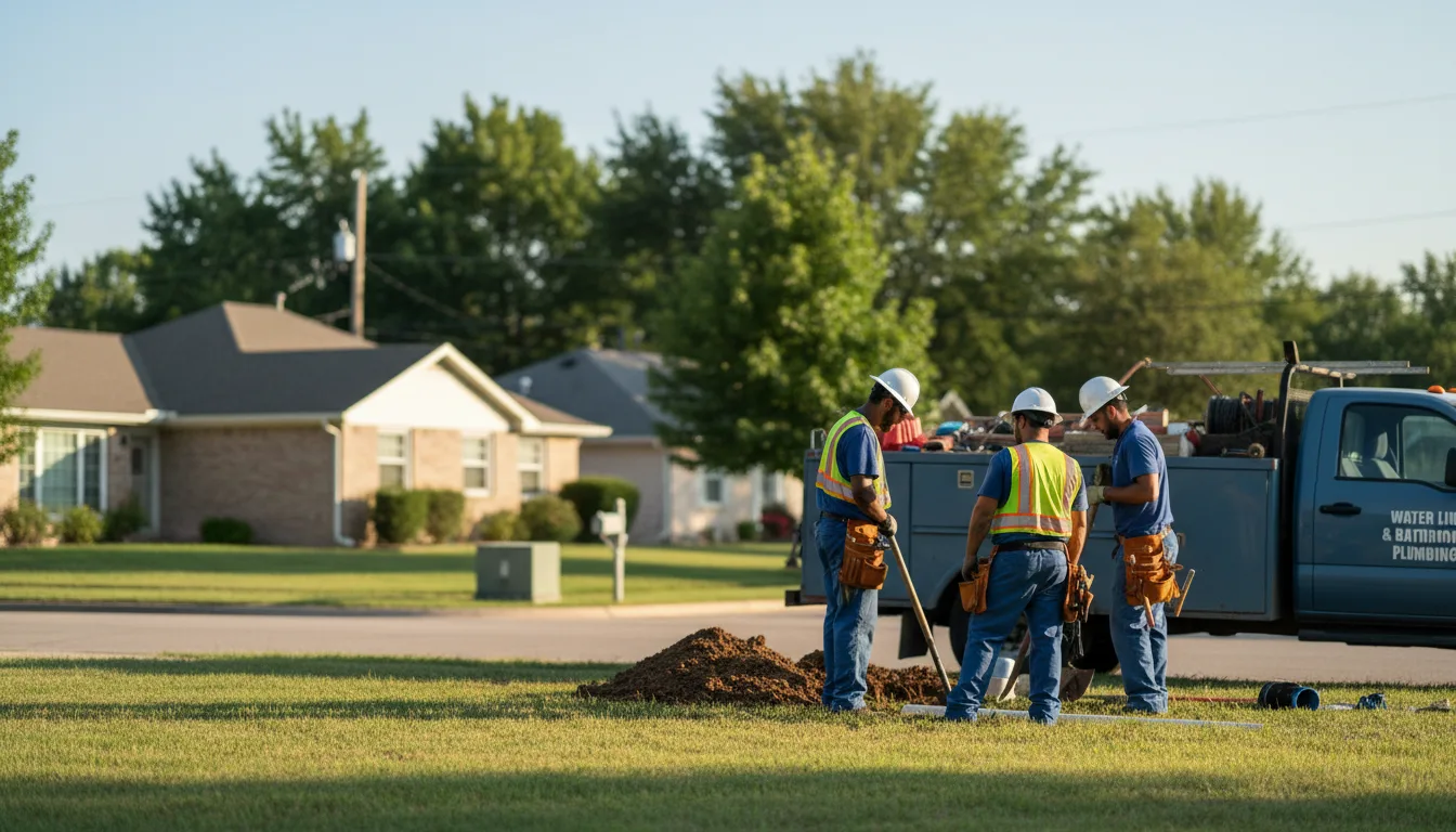Residential water line and bathroom plumbing service in Geneva, MN
